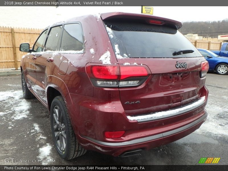 Velvet Red Pearl / Black 2018 Jeep Grand Cherokee High Altitude 4x4