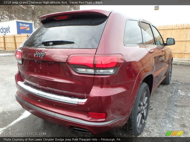 Velvet Red Pearl / Black 2018 Jeep Grand Cherokee High Altitude 4x4