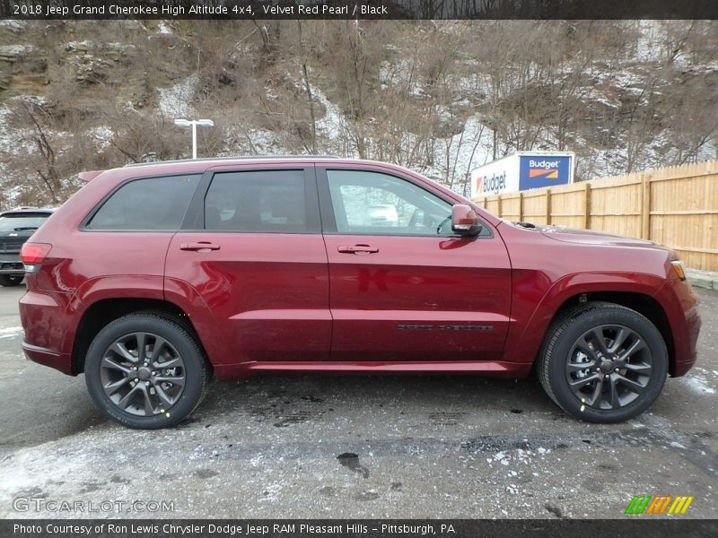 Velvet Red Pearl / Black 2018 Jeep Grand Cherokee High Altitude 4x4