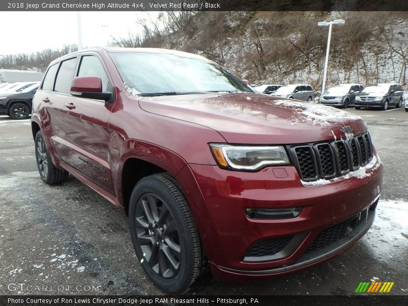 Velvet Red Pearl / Black 2018 Jeep Grand Cherokee High Altitude 4x4