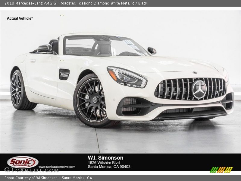designo Diamond White Metallic / Black 2018 Mercedes-Benz AMG GT Roadster