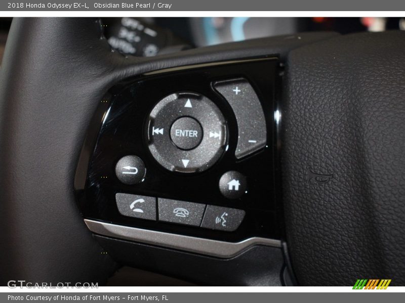 Obsidian Blue Pearl / Gray 2018 Honda Odyssey EX-L