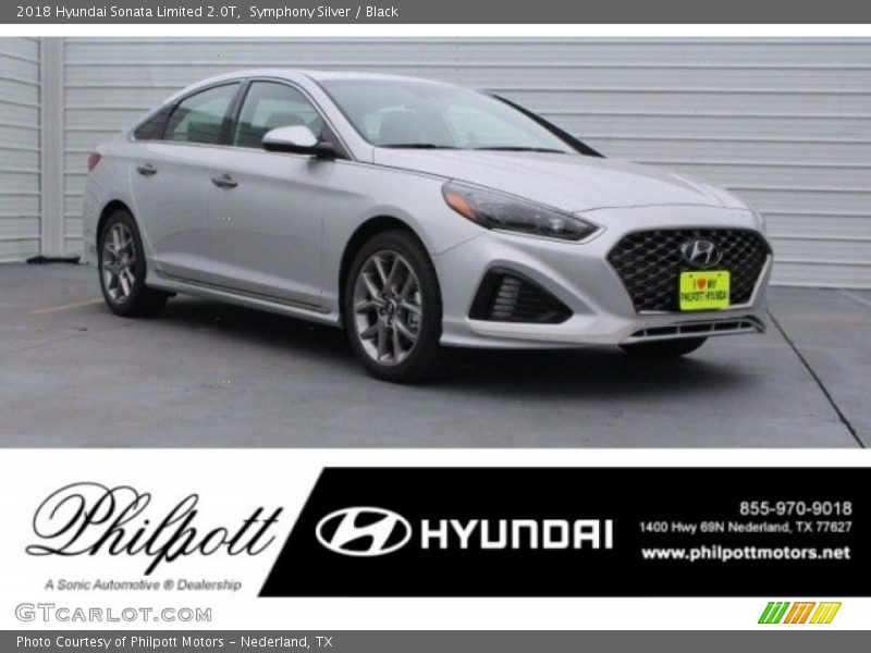 Symphony Silver / Black 2018 Hyundai Sonata Limited 2.0T