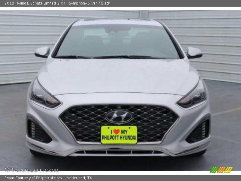 Symphony Silver / Black 2018 Hyundai Sonata Limited 2.0T