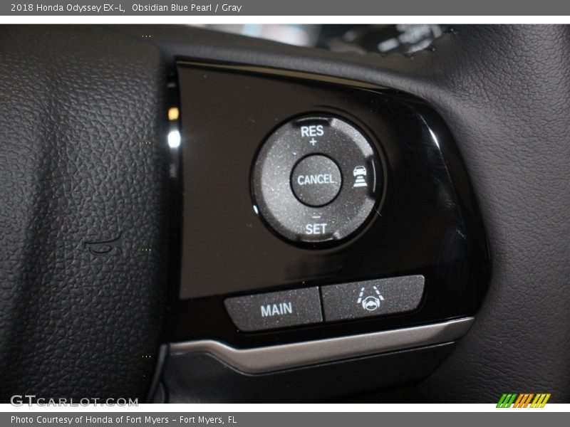 Obsidian Blue Pearl / Gray 2018 Honda Odyssey EX-L