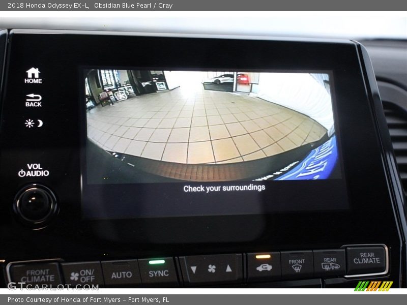 Obsidian Blue Pearl / Gray 2018 Honda Odyssey EX-L