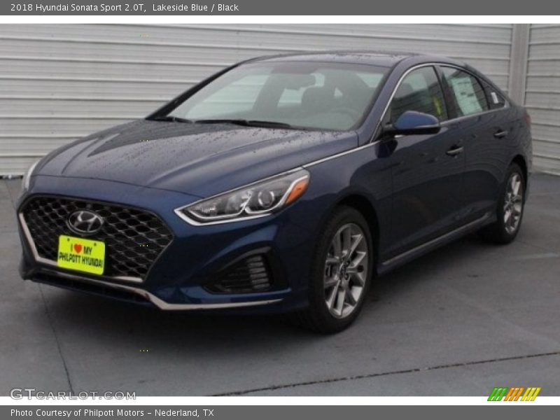 Lakeside Blue / Black 2018 Hyundai Sonata Sport 2.0T