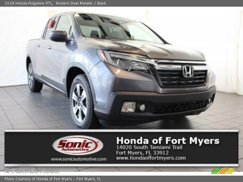 Modern Steel Metallic / Black 2018 Honda Ridgeline RTL
