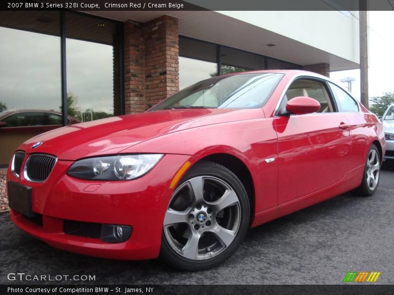 Crimson Red / Cream Beige 2007 BMW 3 Series 328i Coupe