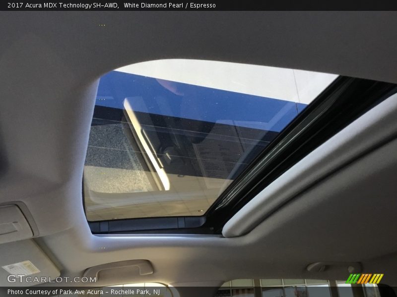 White Diamond Pearl / Espresso 2017 Acura MDX Technology SH-AWD