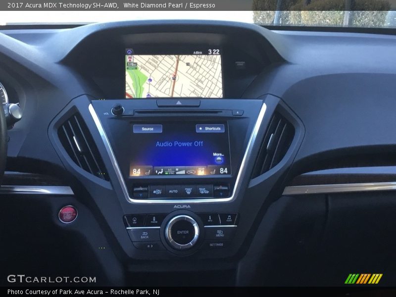 White Diamond Pearl / Espresso 2017 Acura MDX Technology SH-AWD