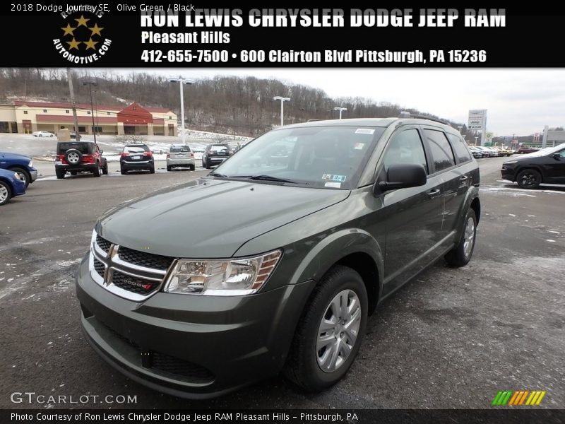 Olive Green / Black 2018 Dodge Journey SE