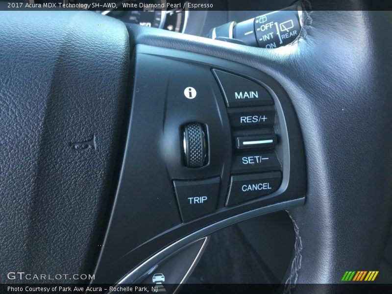 White Diamond Pearl / Espresso 2017 Acura MDX Technology SH-AWD