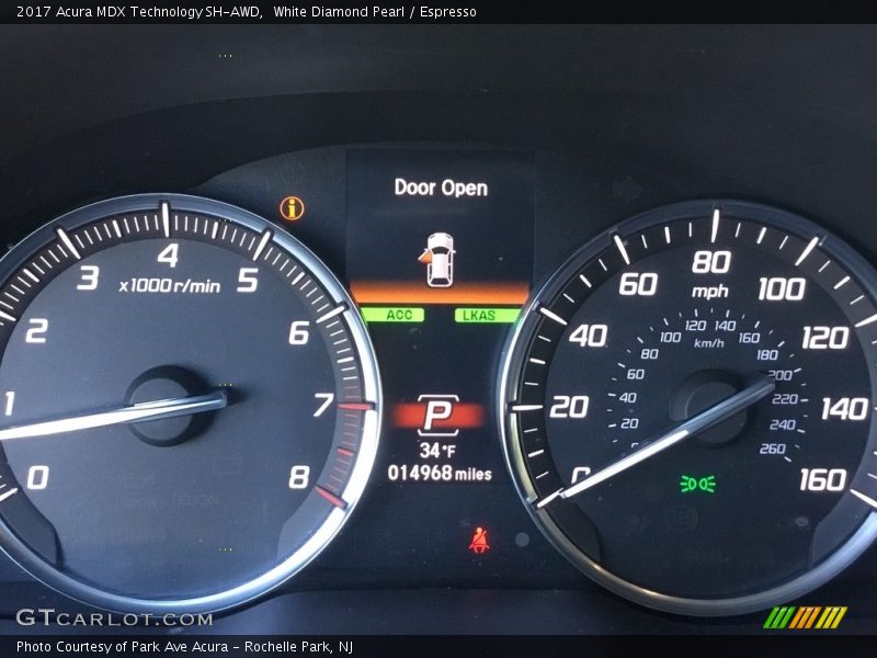 White Diamond Pearl / Espresso 2017 Acura MDX Technology SH-AWD