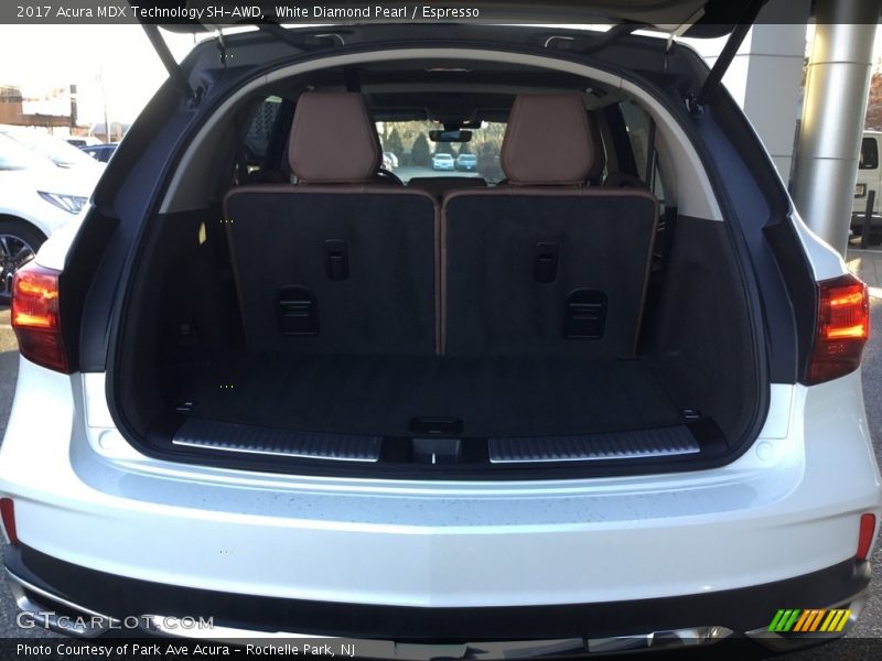 White Diamond Pearl / Espresso 2017 Acura MDX Technology SH-AWD