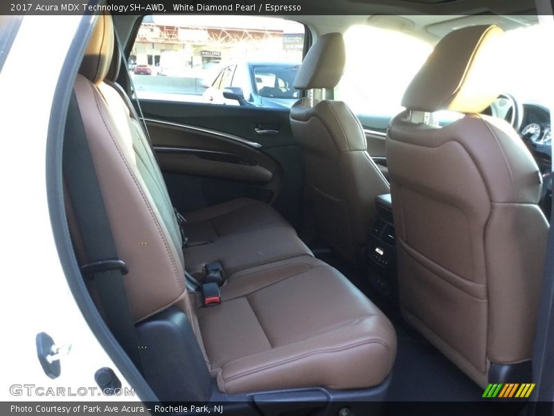 White Diamond Pearl / Espresso 2017 Acura MDX Technology SH-AWD