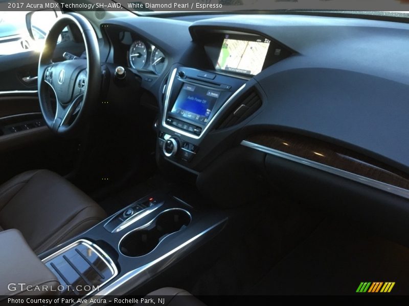 White Diamond Pearl / Espresso 2017 Acura MDX Technology SH-AWD