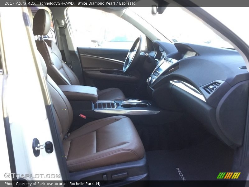 White Diamond Pearl / Espresso 2017 Acura MDX Technology SH-AWD