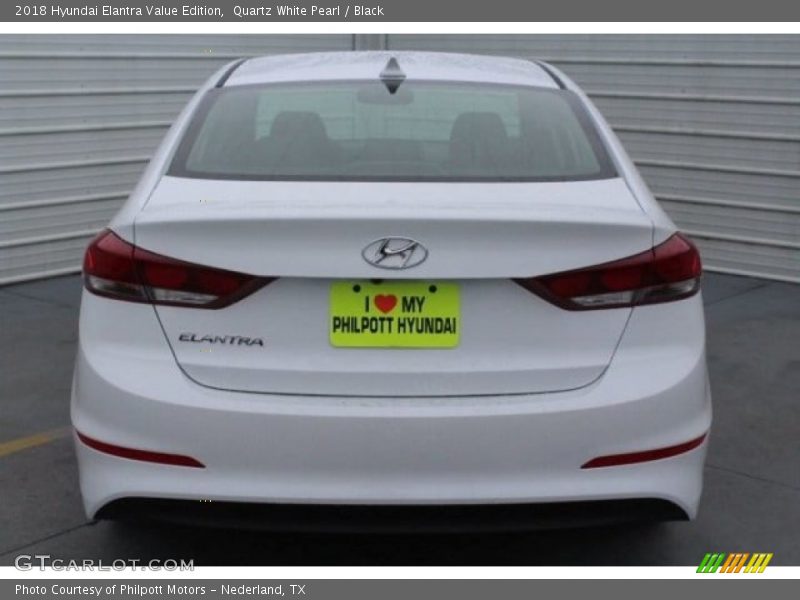Quartz White Pearl / Black 2018 Hyundai Elantra Value Edition