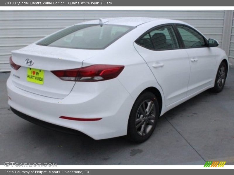 Quartz White Pearl / Black 2018 Hyundai Elantra Value Edition