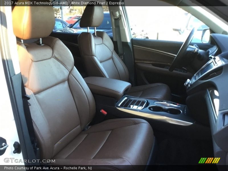 White Diamond Pearl / Espresso 2017 Acura MDX Technology SH-AWD