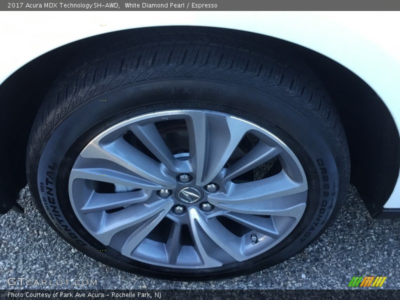 White Diamond Pearl / Espresso 2017 Acura MDX Technology SH-AWD