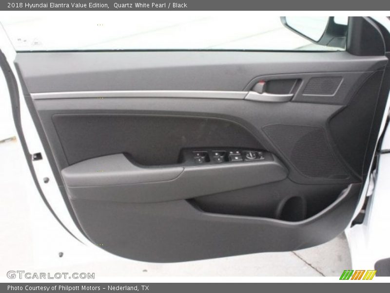 Quartz White Pearl / Black 2018 Hyundai Elantra Value Edition