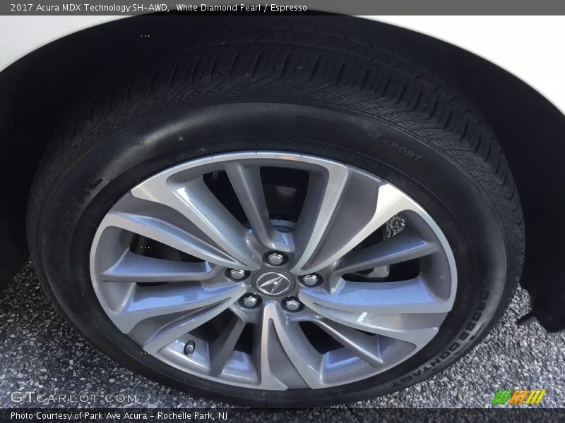 White Diamond Pearl / Espresso 2017 Acura MDX Technology SH-AWD