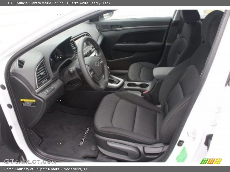 Quartz White Pearl / Black 2018 Hyundai Elantra Value Edition