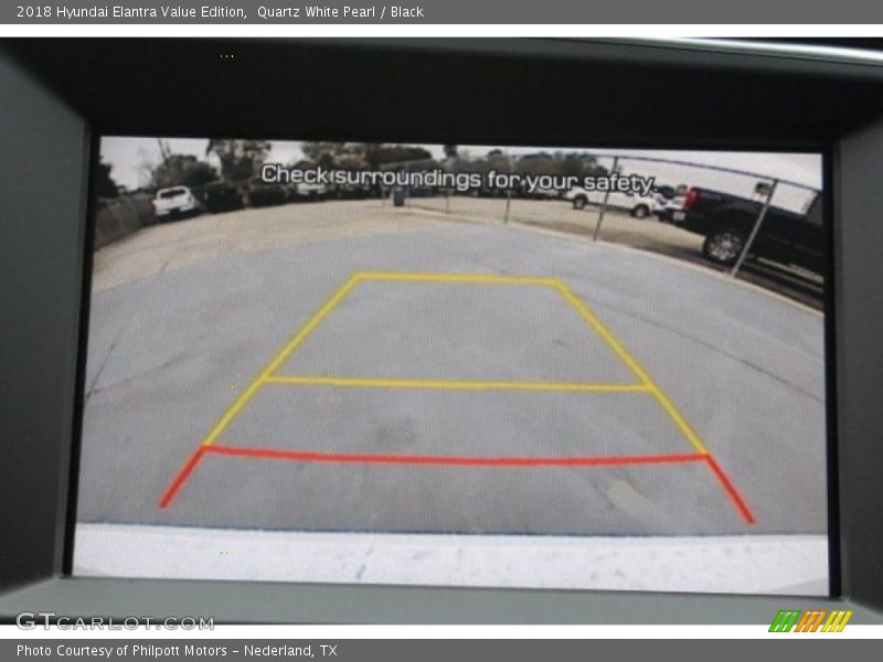 Quartz White Pearl / Black 2018 Hyundai Elantra Value Edition