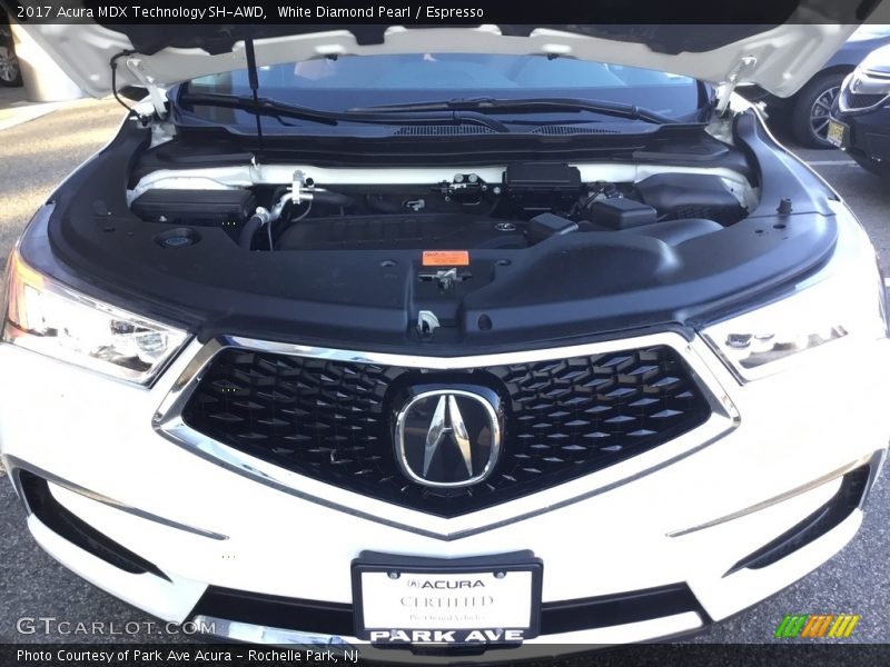 White Diamond Pearl / Espresso 2017 Acura MDX Technology SH-AWD