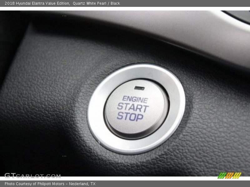 Quartz White Pearl / Black 2018 Hyundai Elantra Value Edition