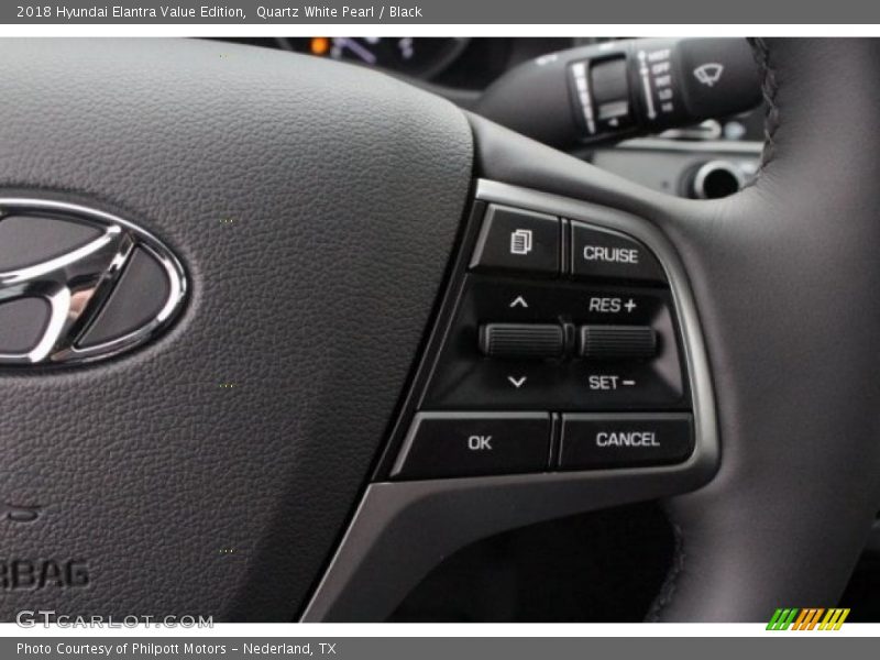 Quartz White Pearl / Black 2018 Hyundai Elantra Value Edition