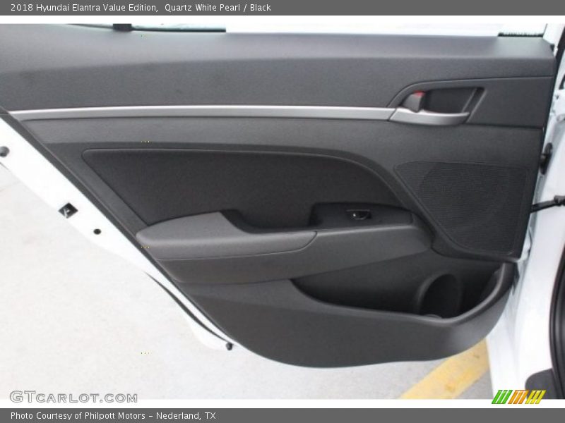 Quartz White Pearl / Black 2018 Hyundai Elantra Value Edition
