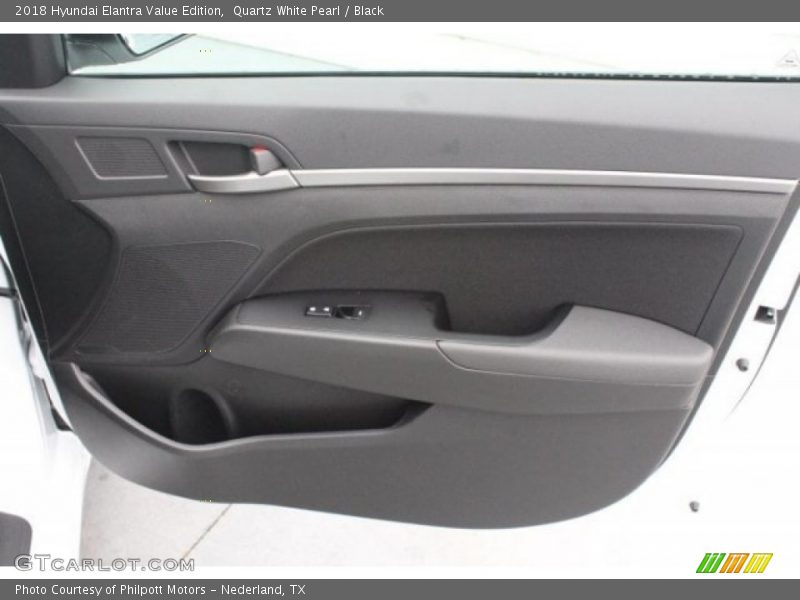 Quartz White Pearl / Black 2018 Hyundai Elantra Value Edition