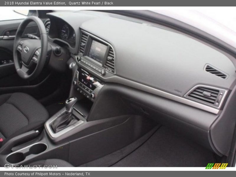 Quartz White Pearl / Black 2018 Hyundai Elantra Value Edition