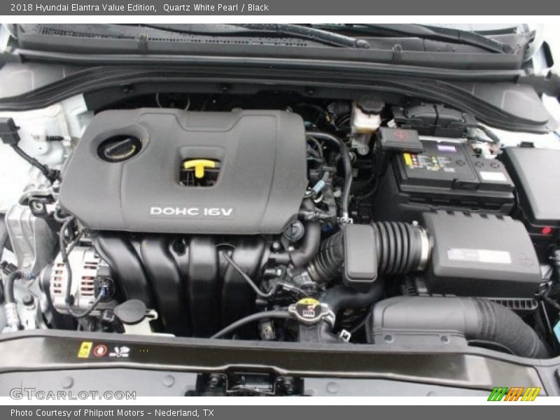 Quartz White Pearl / Black 2018 Hyundai Elantra Value Edition