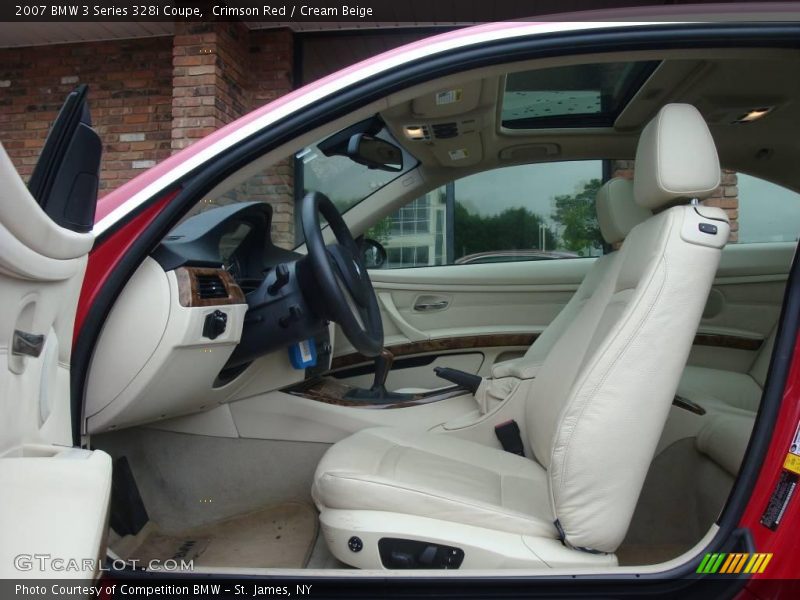Crimson Red / Cream Beige 2007 BMW 3 Series 328i Coupe