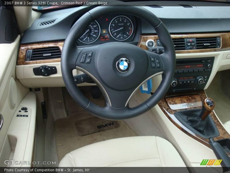 Crimson Red / Cream Beige 2007 BMW 3 Series 328i Coupe