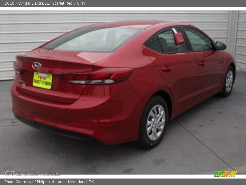 Scarlet Red / Gray 2018 Hyundai Elantra SE