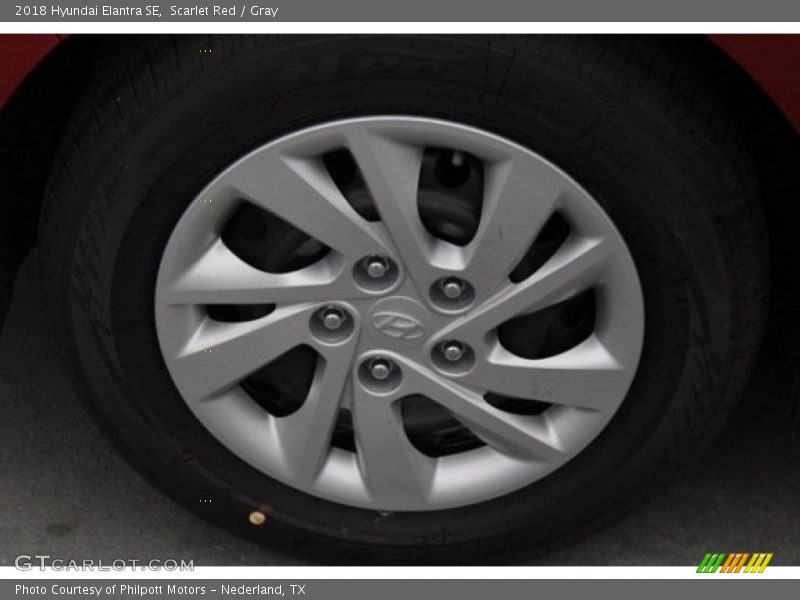Scarlet Red / Gray 2018 Hyundai Elantra SE