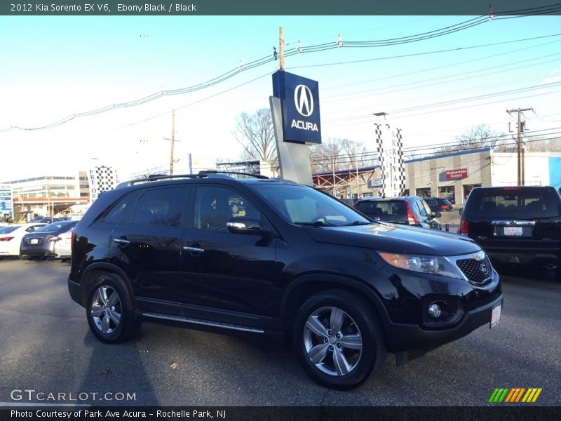 Ebony Black / Black 2012 Kia Sorento EX V6