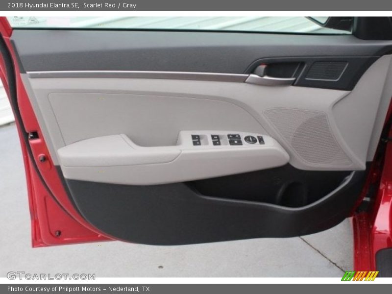 Scarlet Red / Gray 2018 Hyundai Elantra SE