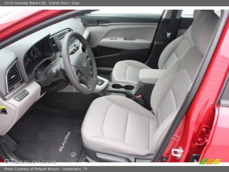 Scarlet Red / Gray 2018 Hyundai Elantra SE