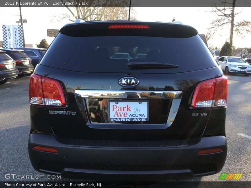 Ebony Black / Black 2012 Kia Sorento EX V6