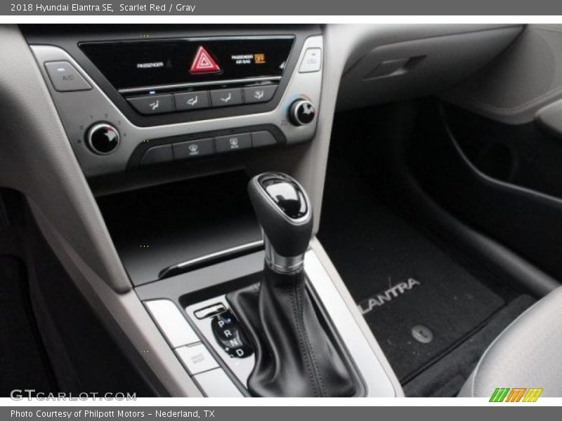 Scarlet Red / Gray 2018 Hyundai Elantra SE