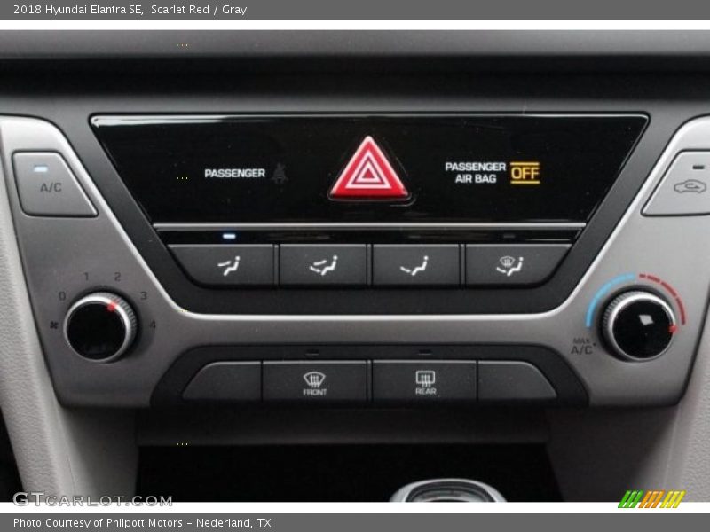 Scarlet Red / Gray 2018 Hyundai Elantra SE