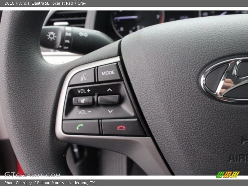Scarlet Red / Gray 2018 Hyundai Elantra SE