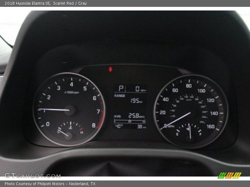 Scarlet Red / Gray 2018 Hyundai Elantra SE