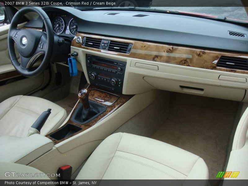 Crimson Red / Cream Beige 2007 BMW 3 Series 328i Coupe